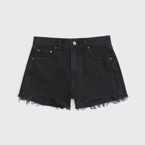 Abercrombie Black Denim High-Waisted Shorts